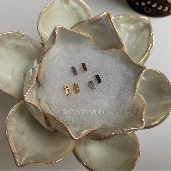 RoseBisou5 | 5PinkKisses Jewelry - 🆕Minimalist Bar Studs gold -rose gold- silver
